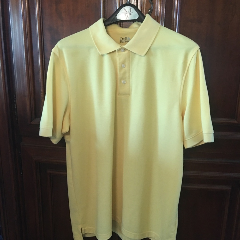 Croft & Barrow Men’s Yellow polo shirt Size L